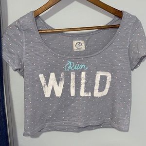 American Eagle  Crop Top Vintage Tee - Run Wild
